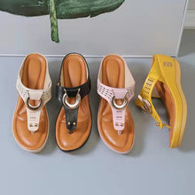 Load image into Gallery viewer, Ladies Flip Flop Wedge slippers