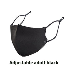 Load image into Gallery viewer, 5pcs Washable Earloop Face Mask Reusable Dust-Proof Cotton Mouth Mask Breathable Fashion Black Masks For Adults Festival Mascara