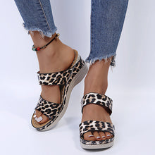 Load image into Gallery viewer, Women's Casual Slope Heel Snake Print Slippers