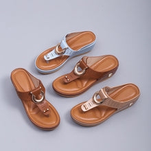 Load image into Gallery viewer, Ladies Flip Flop Wedge slippers