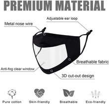 Load image into Gallery viewer, Transparent Face Mask With Nose Wire