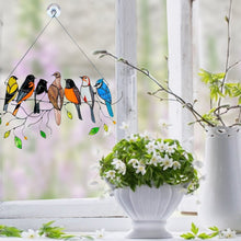 Load image into Gallery viewer, Birds Stained Glass Window Hangings