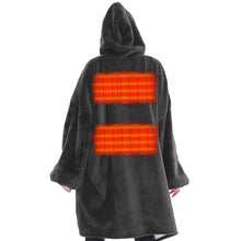 Load image into Gallery viewer, Heated Wearable Blanket Hoodie with Battery Pack