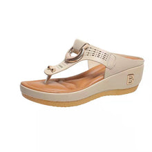 Load image into Gallery viewer, Ladies Flip Flop Wedge slippers
