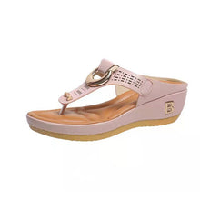 Load image into Gallery viewer, Ladies Flip Flop Wedge slippers