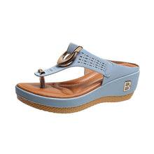Load image into Gallery viewer, Ladies Flip Flop Wedge slippers