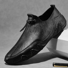 Load image into Gallery viewer, Men Loafers Casual Leather Flats Light Slip-on Moccasins