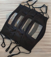 Load image into Gallery viewer, Transparent Face Mask With Nose Wire