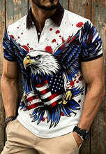 Load image into Gallery viewer, Men's American 250th Anniversary Print Casual Polo Shirt
