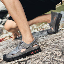 Load image into Gallery viewer, Men's Outdoor Wading Beach Shoes Mesh Non-slip Hole Sandals
