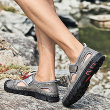 Load image into Gallery viewer, Men's Outdoor Wading Beach Shoes Mesh Non-slip Hole Sandals
