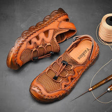 Load image into Gallery viewer, Men's Rubber Toe Cap Mesh Splicing Slippers Outdoor Water Sandals
