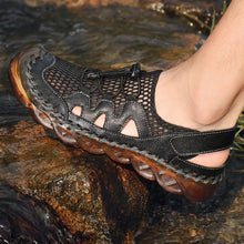 Load image into Gallery viewer, Men's Rubber Toe Cap Mesh Splicing Slippers Outdoor Water Sandals
