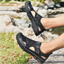 Load image into Gallery viewer, Men's Outdoor Wading Beach Shoes Mesh Non-slip Hole Sandals
