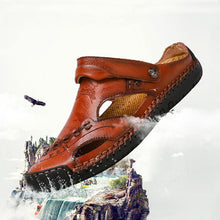 Load image into Gallery viewer, Men's Casual Breathable Handmade Leather Sandals
