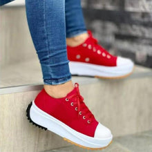 Load image into Gallery viewer, 2022 Women's Round Toe Lace-up Platform Arch Support Canvas Shoes

