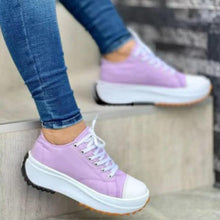Load image into Gallery viewer, 2022 Women's Round Toe Lace-up Platform Arch Support Canvas Shoes
