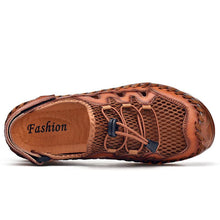 Load image into Gallery viewer, Men's Rubber Toe Cap Mesh Splicing Slippers Outdoor Water Sandals
